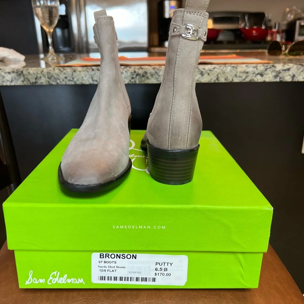 Sam Edelman Gray Ankle Boots - Picture 3 of 3